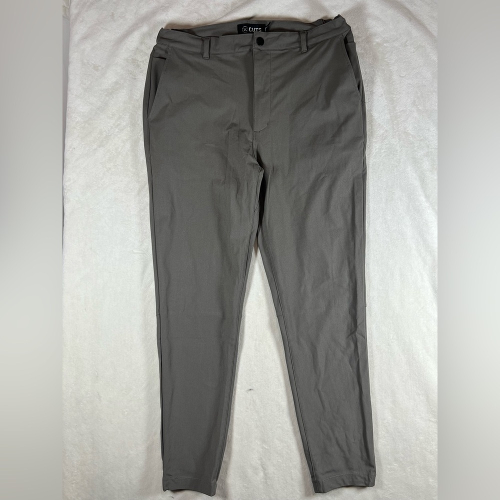 Cuts Clothing Large AO Joggers Gray Chinos Flat Front Lightweight Pants